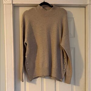 Joan Vass Cream Knit Sweater